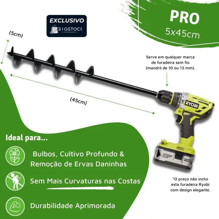 Broca Espiral Garden Auger© - Prepare o Terreno Perfeito Para Suas Plantas Florescerem em Tempo Recorde - Ponto Exato 