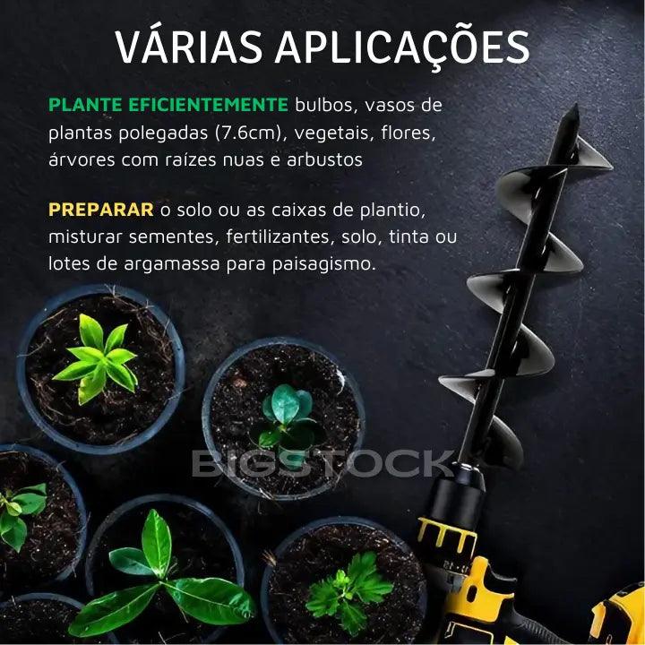 Broca Espiral Garden Auger© - Prepare o Terreno Perfeito Para Suas Plantas Florescerem em Tempo Recorde - Ponto Exato 