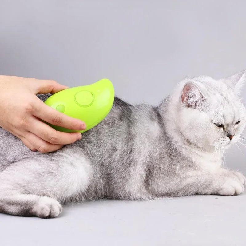 Escova a Vapor Multifuncional Recarregável - para Cães e Gatos - Ponto Exato 